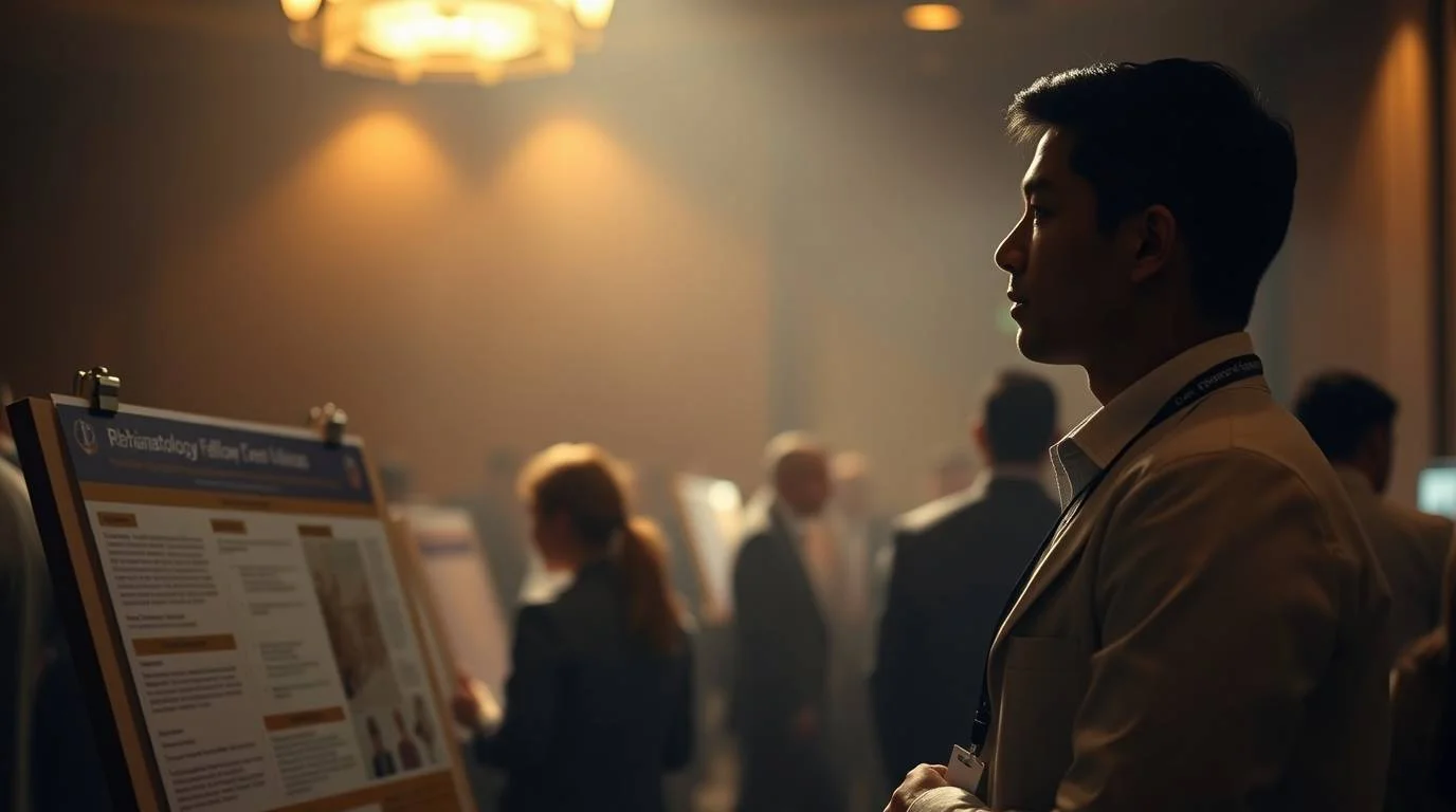 Faculty and fellows in a NYRIF poster session